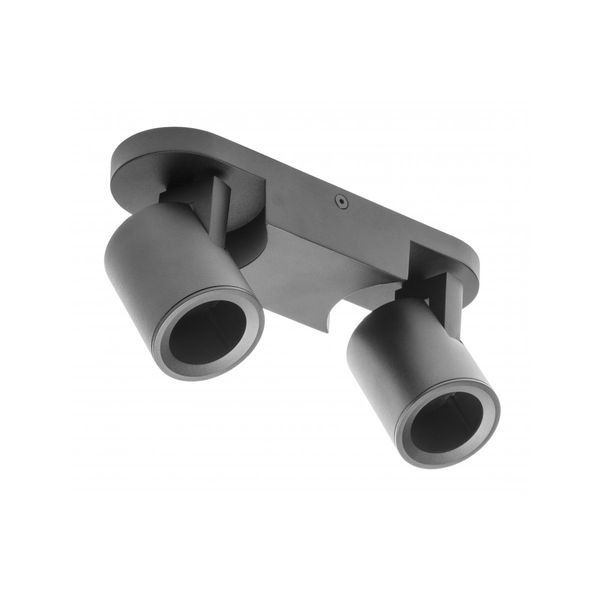 Ceiling luminaire BLINK II, GU10, max. 2*20 W, IP20, double, black image 1