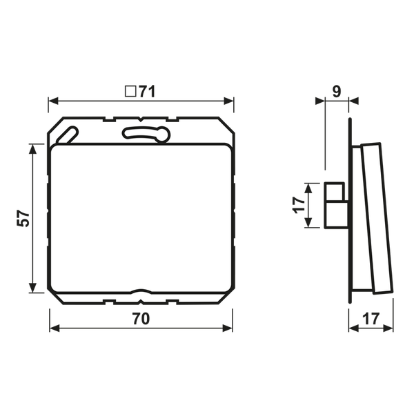 Afdekking SL500 zwart v.kabelinvoer image 5