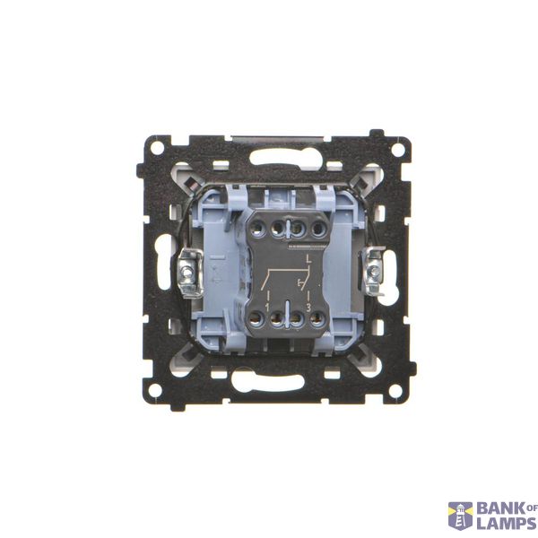 Double socket outlet with earthing, without shutters, (module), Simon 24, IP20, 16A, champagne matt image 1