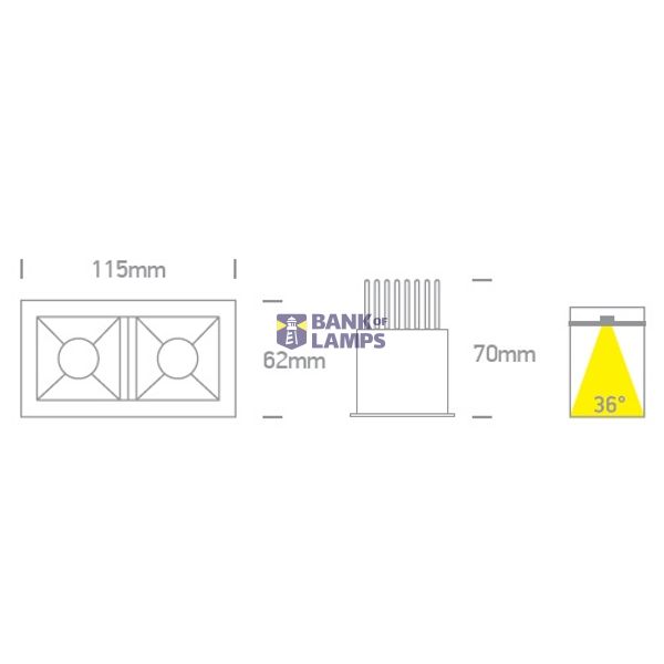 WHITE 2x6,5W WW IP20 350mA image 4