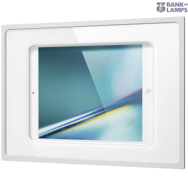 Flush-mount wall docking station with charging function, white image 1