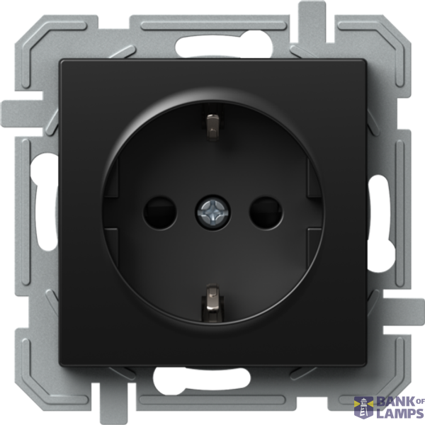 SOCKET SCHUKO 2P+E 16A 250V~ BK XO 4417115 image 1