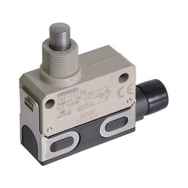Limit switch, slim sealed, connector type, general purpose, plunger D4EN0010M image 2