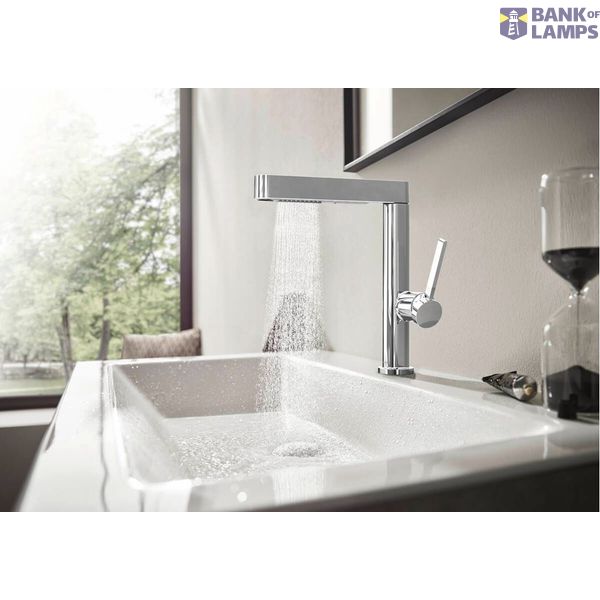 Finoris 230 2jet basin mixer with pull-out shower, with push-open, chrome image 4