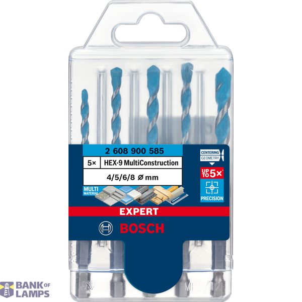 EXPERT HEX-9 MultiConstruction Drill Bit Set 4/5/6/6/8 mm 5-pc image 1