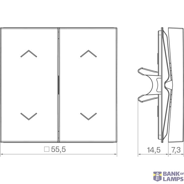 Double seesaw, with printed two arrow symbols, A.x/C.x, anthracite image 2