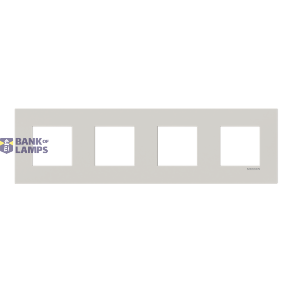 Frame 4-gang / 2+2+2+2-modules - Niessen logo - S - Dune image 1