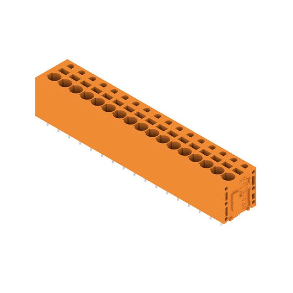 Printed circuit board terminals, 5.00 mm, Number of poles: 17, 180°, Solder pin length (l): 3.5 mm, tinned, orange, PUSH IN without actuator, Clamping range, max. : 2.5 mm², Box image 4