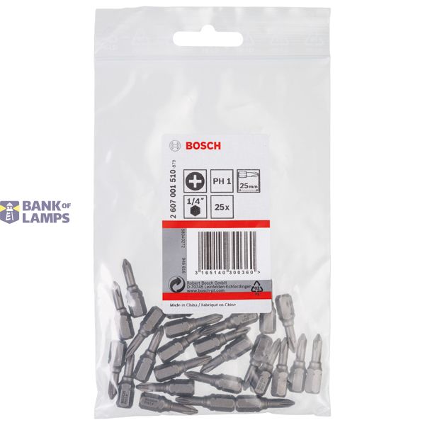 Screwdriver bit Extra Hard PH 1, 25 mm 25 pcs. image 1