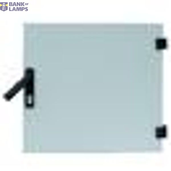 Door full metal f.DW-encl21U,W600,RAL7035,Halfcylinder ready image 2