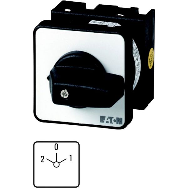 T0-1-15421/EZ Changeoverswitches, T0, 20 A, centre mounting, 1 contact unit(s), Contacts: 2, 45 °, maintained, With 0 (Off) position, 2-0-1, Design number 15421 image 6