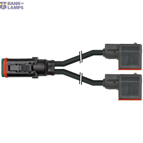 Valve plug MDCY06-4s / 2x valve plug form A 18 mm PUR 2x0.75 bk 2m image 2
