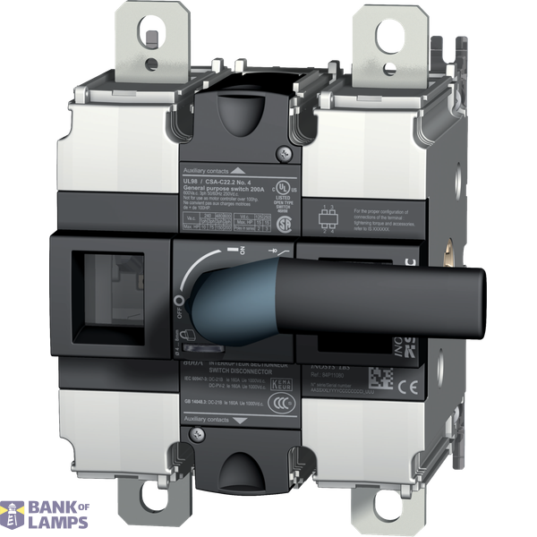 Load break switch body 1500Vdc 100A 2P INOSYS image 2
