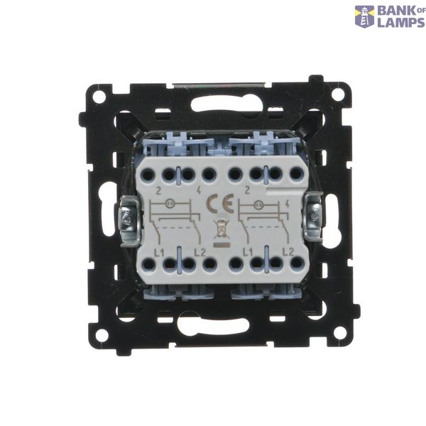 Quadruple frame, Simon 24, IP20/IP44, antibacterial white image 1