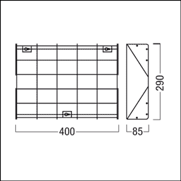 SAFETY SIGN BP GRID 390x290x85 - Ballproof guard image 2
