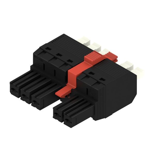 PCB plug-in connector, female plug, 7.62 mm, Number of poles: 5, 180°, PUSH IN with actuator, Clamping range, max. : 6 mm², Box image 1