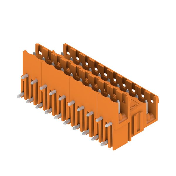 PCB plug-in connector, male header, open side, THT solder connection, 5.08 mm, Number of poles: 20, 90°, Solder pin length (l): 3.2 mm, tinned, orange, Box image 2