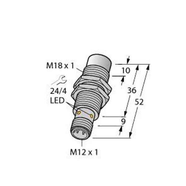 Inductive Sensor For the Food Industry   NI15U-EM18WD-AN6X-H1141 image 1