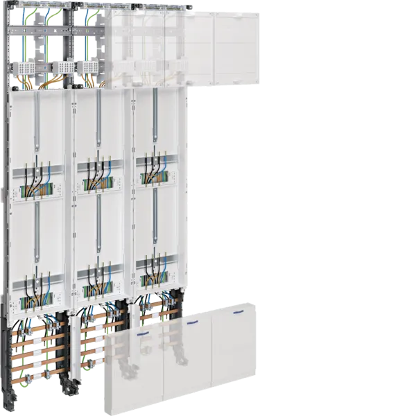 Complete field, meter field, univers Z, 6 meter positions, 3-pole, H=1350mm, 3-field image 1