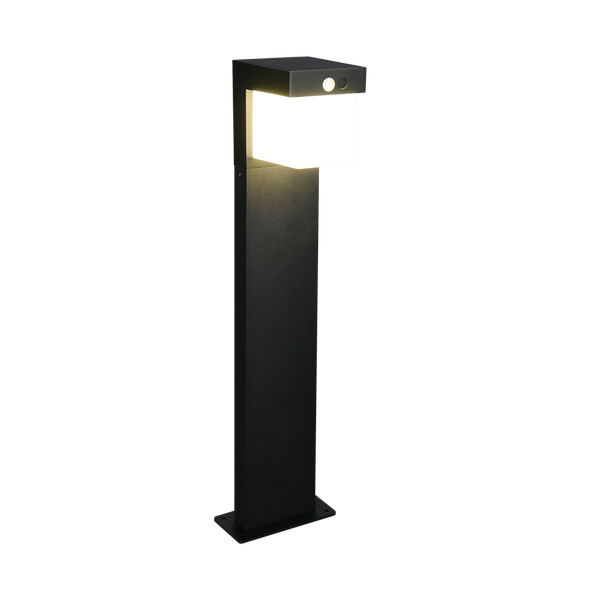Colombo hybrid solar LED pole lamp 50 cm matt black motion+dusk sensor 4000K image 1