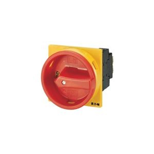 T0-3-8342/EA/SVB Main switch, T0, 20 A, flush mounting, 3 contact unit(s), 6 pole, Emergency switching off function, With red rotary handle and yellow locking ring, Lo image 2