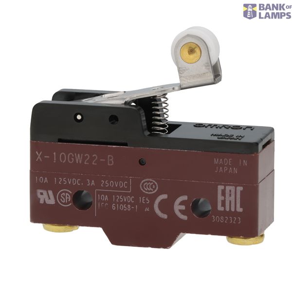 Basic switch, general purpose, short hinge roller lever, 10 A, screw terminals X10G7035B image 1
