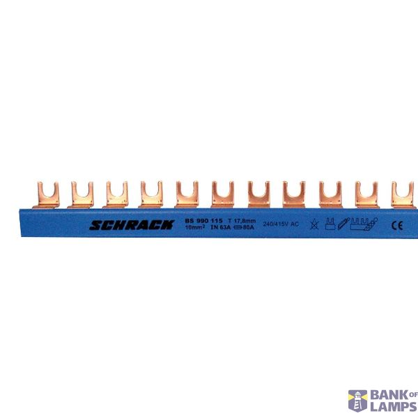 C-Busbar 1-pole, break-out, 10mmý, blue image 1