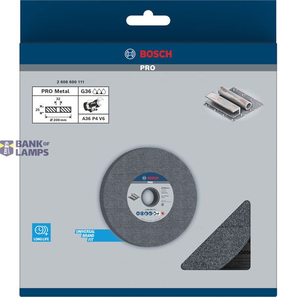 Grinding wheel for double-wheeled bench grinder 200 mm, 32 mm, 36 image 2