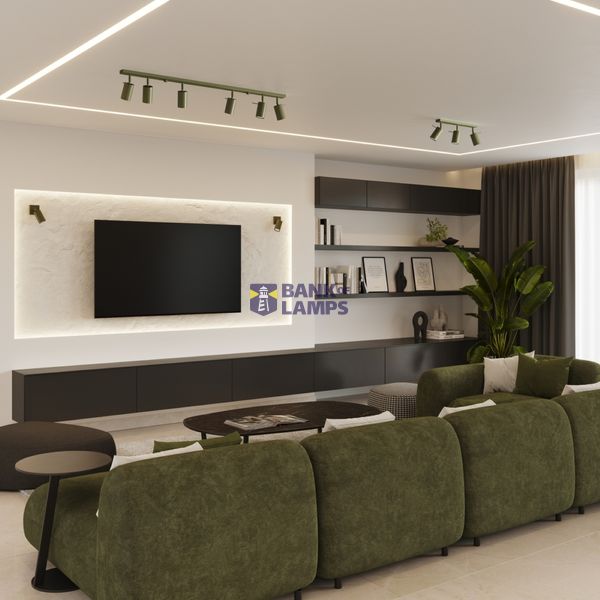 RING CEILING LAMP 3L OLIVE GREEN 3XGU10 image 9