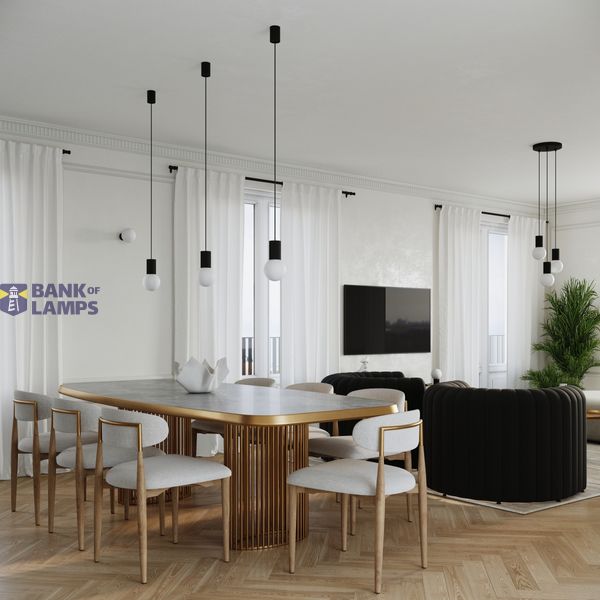 Pendant lamp HALO 3P black image 10