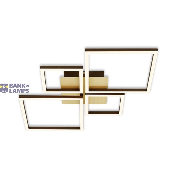 LED ceiling lights, gold-brown, 2xLED/14W + 2xLED/8W image 1