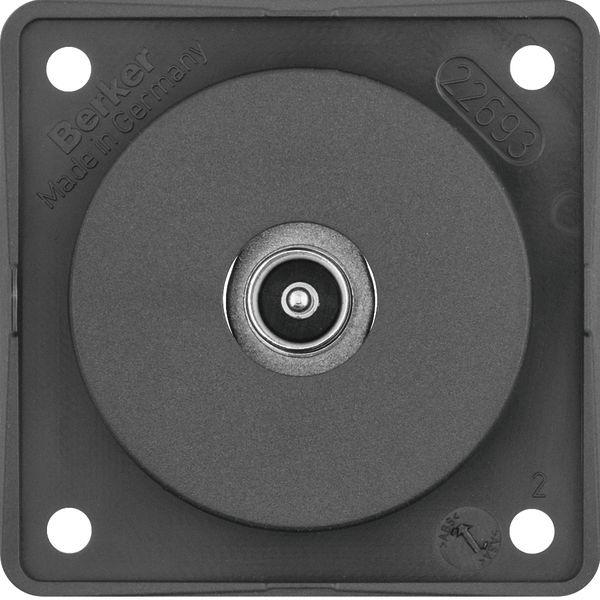 Integro Inserts- Aerial Connector Box TV, Solder Connection, Anthracit image 1