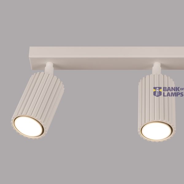 CEILING LAMP FROM THE KARBON SERIES, THREE MOVABLE BEIGE SPOTLIGHTS FOR DINING ROOM, GU10 BULBS image 4