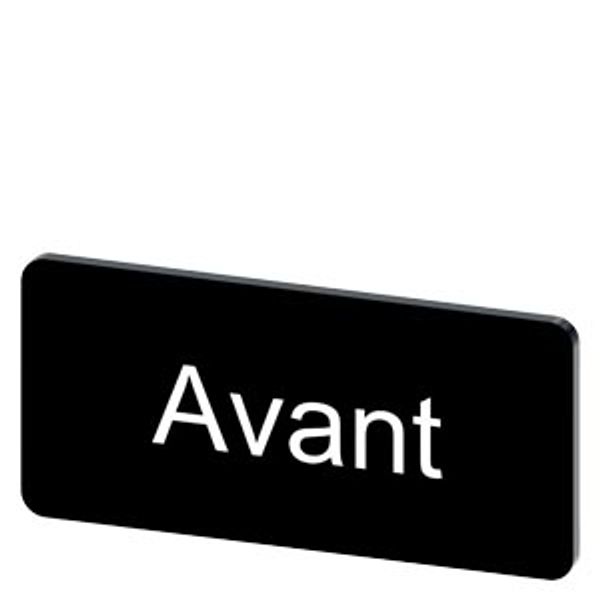Labeling plate 12.5 x 27 mm, label black, labeling: AVANT image 1