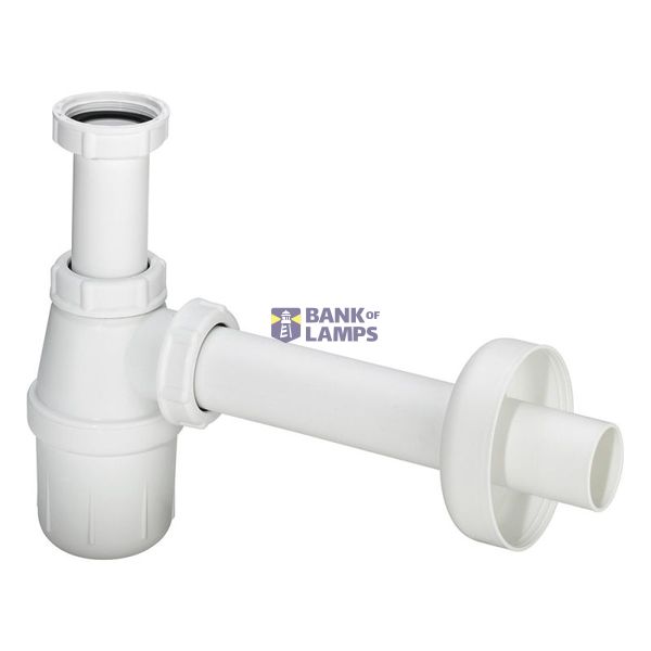 Bottle trap without outlet 11/4"x40, white image 1