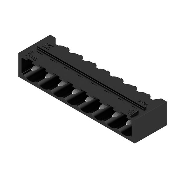 PCB plug-in connector, male header, closed side, THT solder connection, 5.08 mm, Number of poles: 8, 90°, Solder pin length (l): 3.2 mm, tinned, black, Box image 2