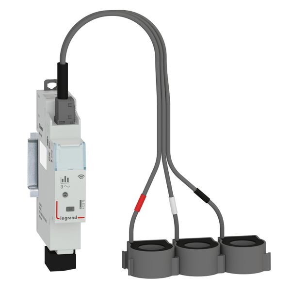 Connected 3phs energy meter EMDX3 with Netatmo - delivered with three closed current transformers up to 125A - 1 module image 1