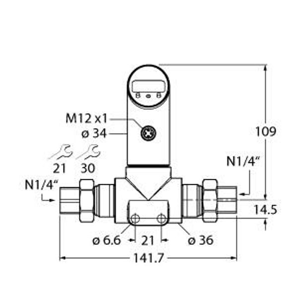 Differential Pressure Sensor With current output and PNP/NPN Transistor Switching Output   PS010D-502T-LI2UPN8X-H1141 image 1
