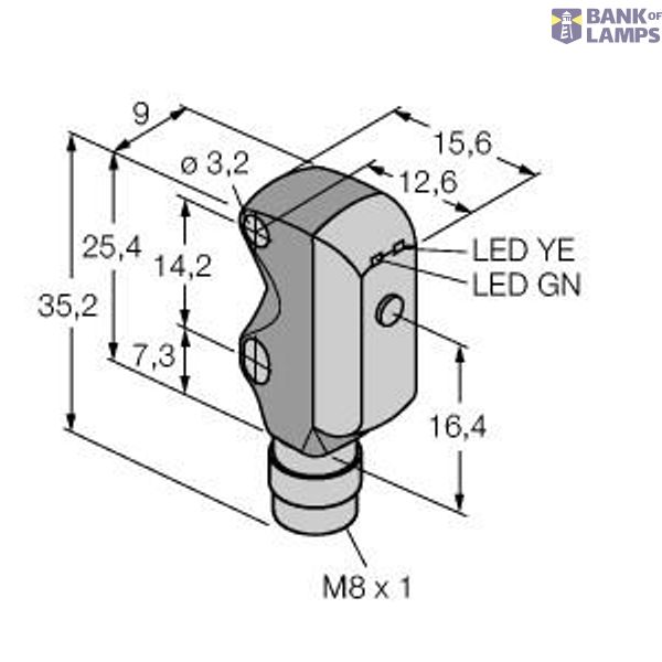 Photoelectric Sensor Retroreflective Sensor   VS3RN5XLVQ image 1
