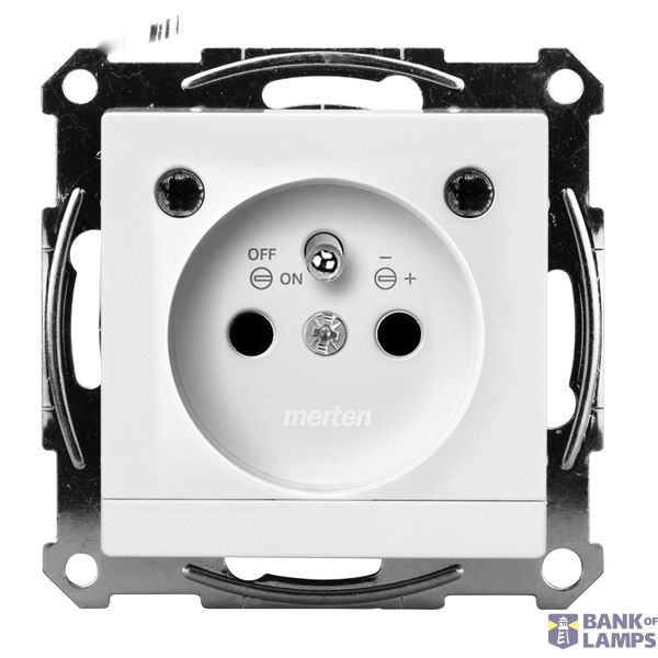 Socket with earthing pin, safety shutter and LED image 1