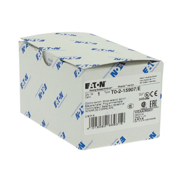 T0-2-15907/E Changeover switches, T0, 20 A, flush mounting, 2 contact unit(s), Contacts: 4, With spring-return from START, 45 °, momentary/maintained, AUTO-0-HAND image 21