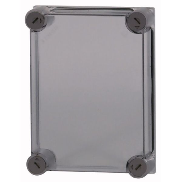 D150-CI23 Cap, transparent smoky gray, HxWxD=250x187.5x50mm image 1