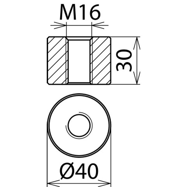 Welding-type connector, with M16 female thread St/galZn - KIT - image 2
