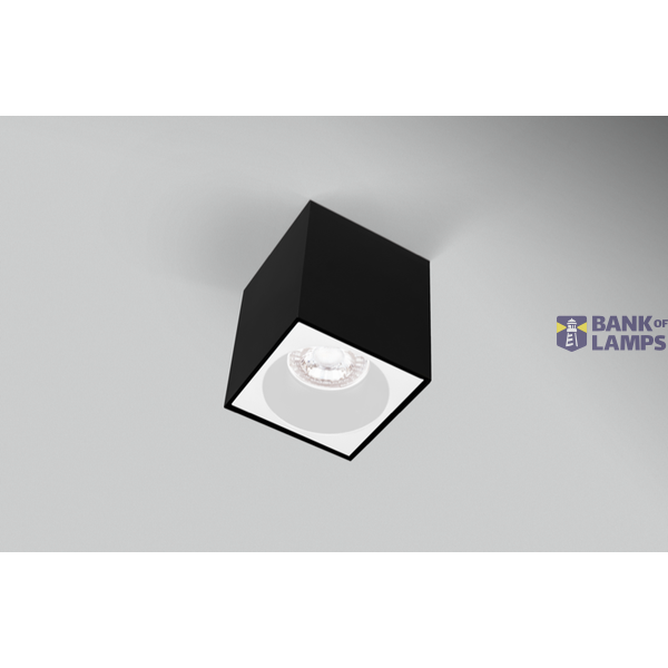PLAFONIERA LED ESSENZA QUBE NERA/BIANCA image 1