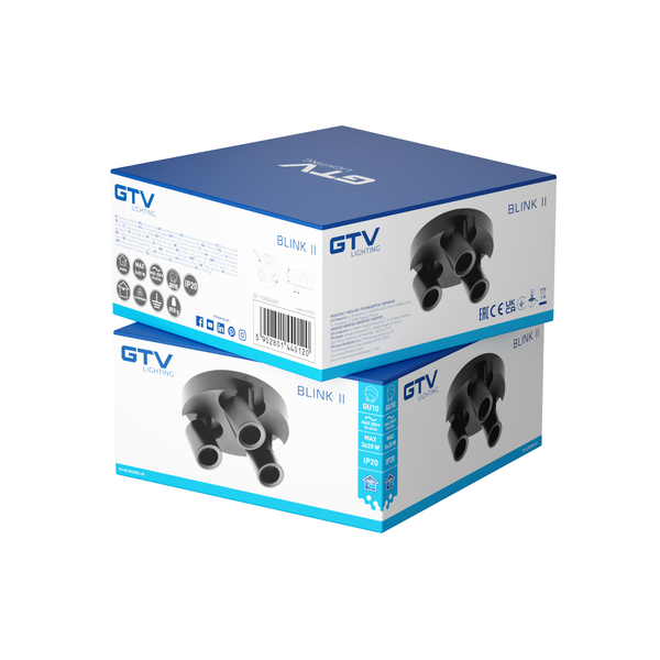 Ceiling luminaire BLINK II, GU10, max. 3*20 W, IP20, triple, white image 2