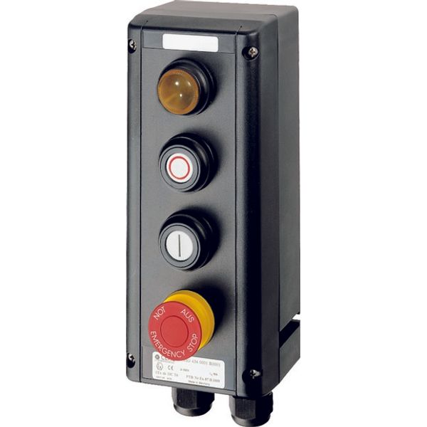 T0-1-8214/I1 Changeoverswitches, T0, 20 A, surface mounting, 1 contact unit(s), Contacts: 2, 45 °, momentary, With 0 (Off) position, with spring-return from both d image 547