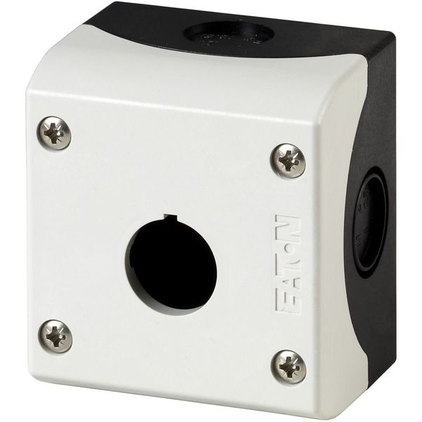 M22-I1-PG Surface mounting enclosure, RAL 7035, Number of locations: 1 image 3