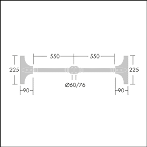OLSYS1 BRx2 1000MM MTP - Mounting accessory image 2