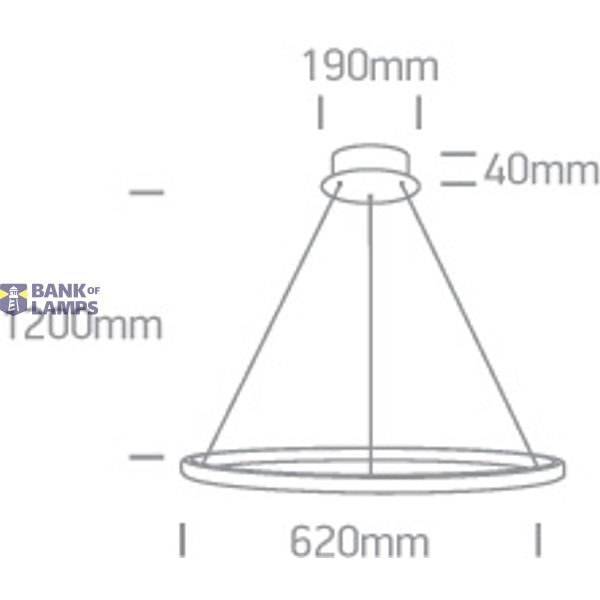 BLACK LED 20W WW IP20 230V image 2