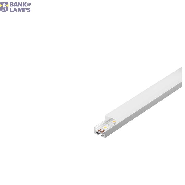 ALUMINIUM PROFILE, alu anodised 1m, with white cover image 3
